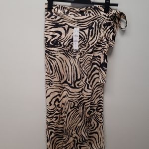 TOPSHOP SILK WRAP SKIRT SIZE 2